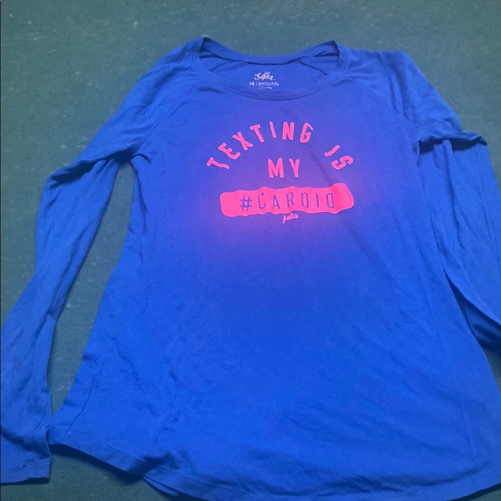 Blue Long Sleeve Graphic Tee